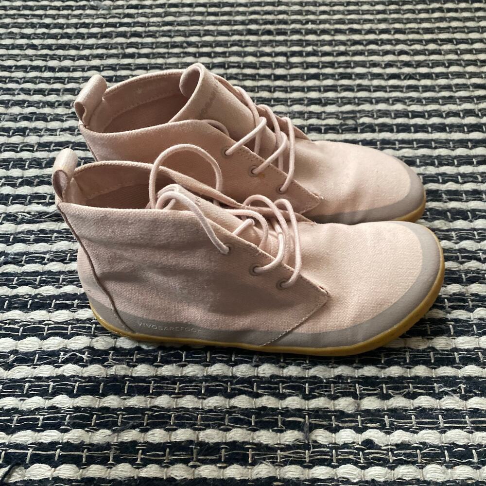 🌿Vivobarefoot Women Gobi III Hemp Pink Beige Minimalist Sole Boot Shoes 37L / 6